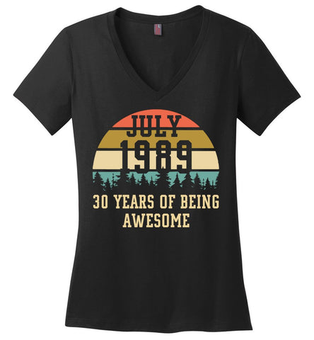 July 1989 - 30 Years Of Being Awesome Ladies V-Neck